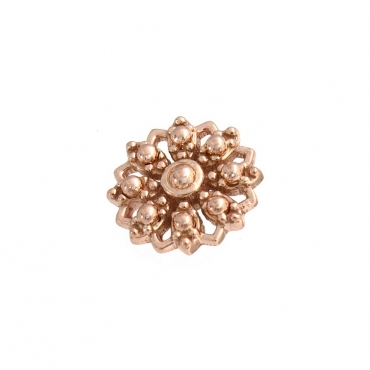 Rosette with Gold Beads 0676
