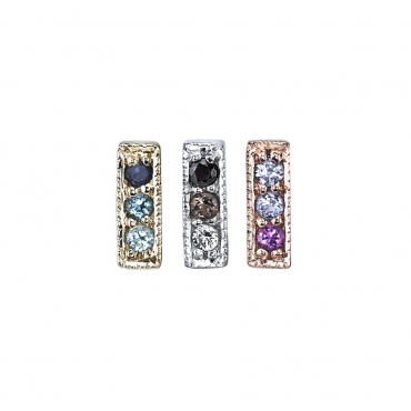 3 Gem Milgrain Strip 1083