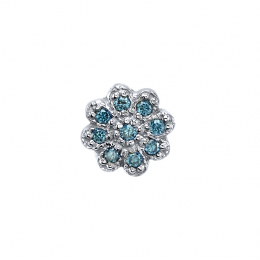 9 Gem Milgrain Flower 0544