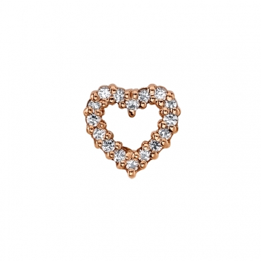 Micro Pave Heart Outline 0511