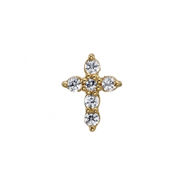 Tiny Micro Pave Cross 0726-500