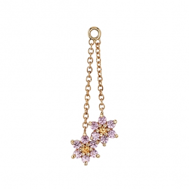 Flower 2 Chain Charm 03-0034