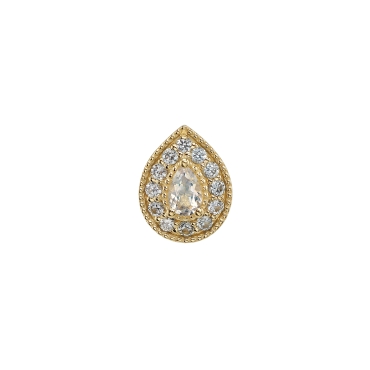 Tiny MIllgrain Pear Halo 1374-700