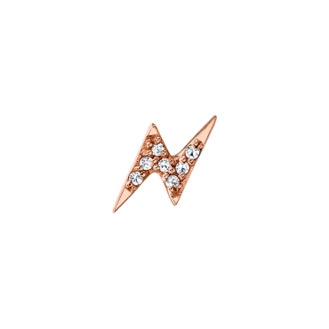 LEFT MICRO PAVE LIGHTNING BOLT 1366